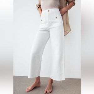 Brand new ZARA JEANS Z1975 WIDE LEG CROPPED, high rise